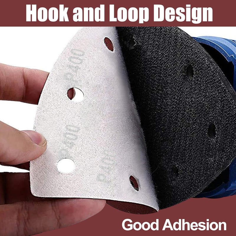 LEONTOOL 30 Pcs Mouse Sander Sandpaper 400 Grit 6 Hole Mouse Sander Pads Hook and Loop Sanding Disc - Image 5